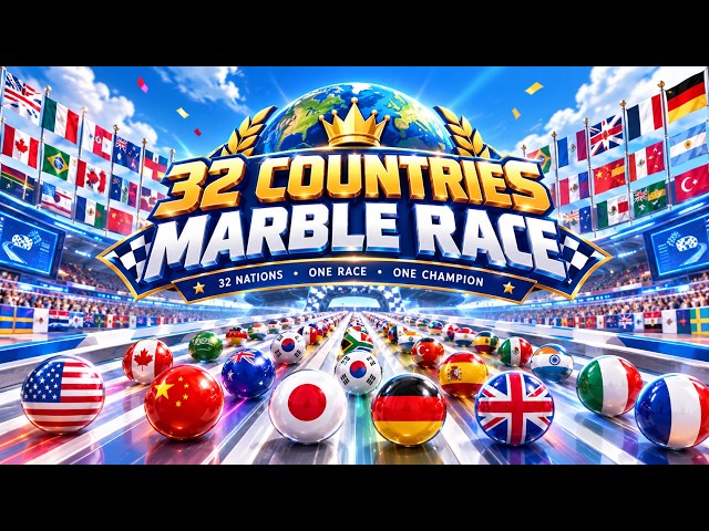 32 NATIONS. |  ONE WINNER.🏆 |  WHO WILL SURVIVE?! 🔥    #MarbleRace #MarbleRun