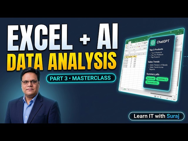 Excel With AI for Data Analysis 🤖📊 | Step-by-Step Excel AI Tutorial | Learn Excel With AI