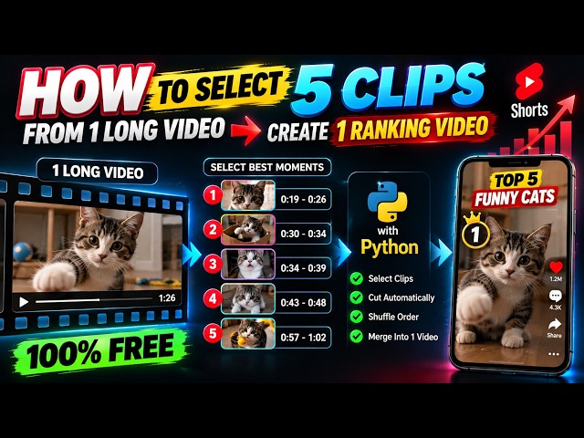 How I Turn 1 Video Into 5 Ranking Clips With Python | 100% Free
