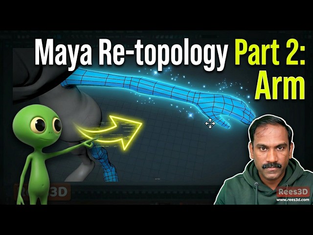 Maya Retopology Series Part 2: Building Perfect Arm Mesh