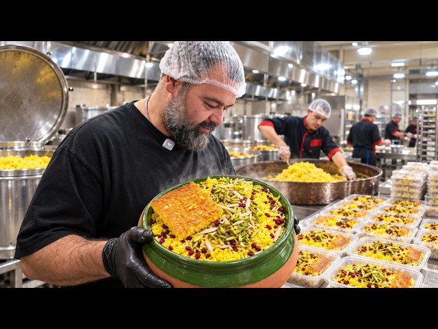 Behind the Scenes of Iran’s Industrial Catering Kitchen 🇮🇷 | How 5,000 Meals Are Made Daily