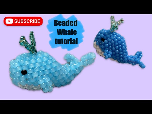 3D beaded whale tutorial [peyote beading tutorial]