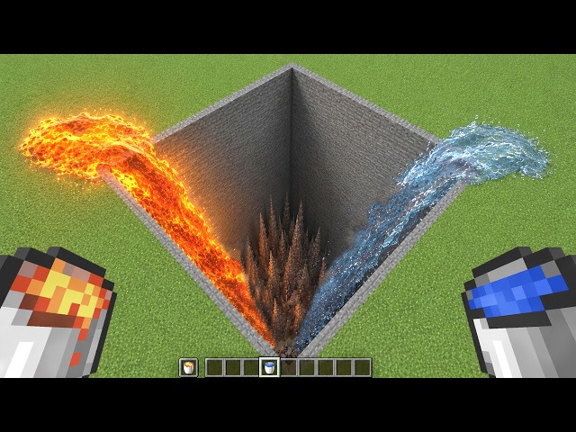 Realistic Water & Lava vs GIANT Dripstone Pit (what will happen?) - Compilation