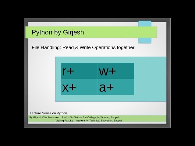 File Handling : Read & Write Operations in Python