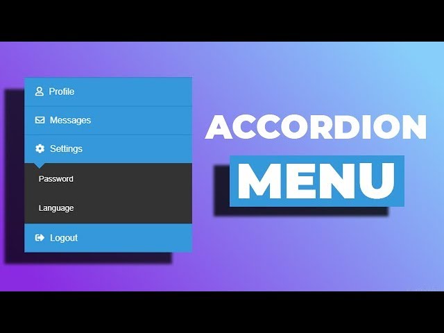 Awesome accordion menu using only HTML & CSS