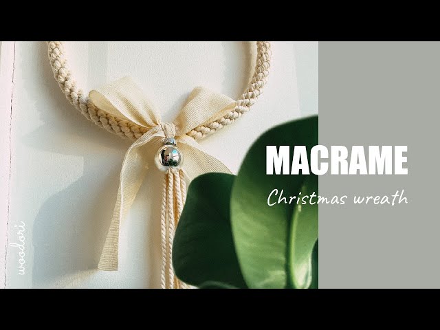 DIY: macrame Christmas wreath | how to tie a cross knot