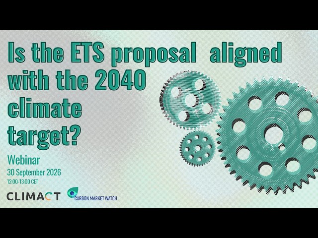 Is the ETS proposal aligned with the 2040 climate target?
