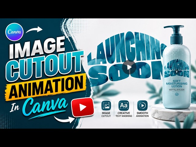 Create an Animated Cutout Poster in Canva | Cutout Image + Animation in Canva | Cutout Image Effect