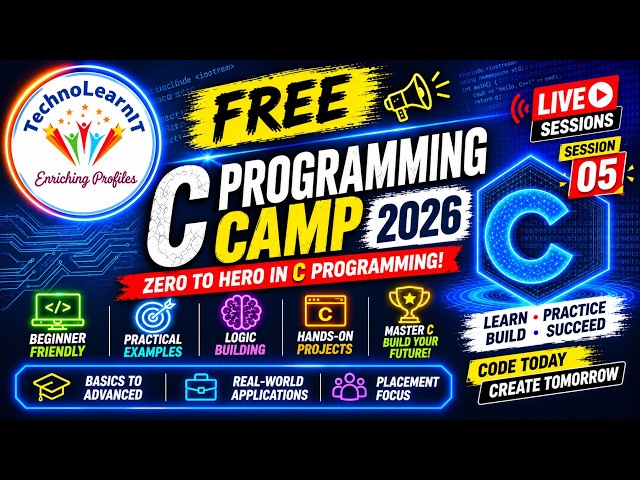 C Programming - Free Programming Camp 2026 | Session 05 | Practice Programming and Debugging - AA