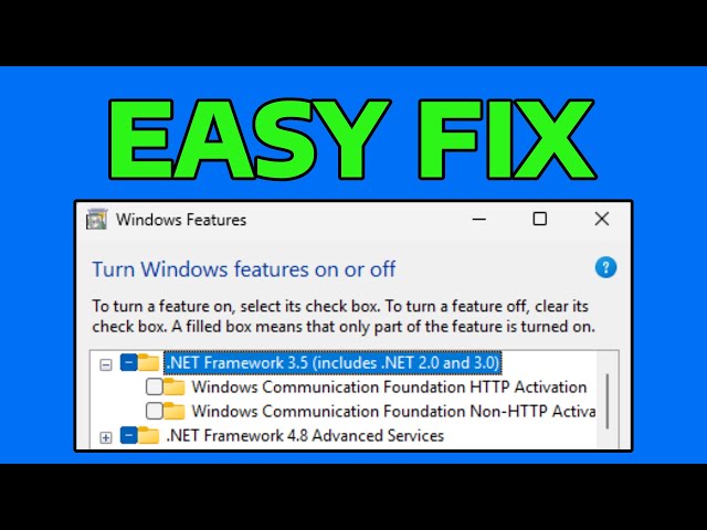 How To Install .NET Framework 2.0, 3.0 and 3.5 in Windows
