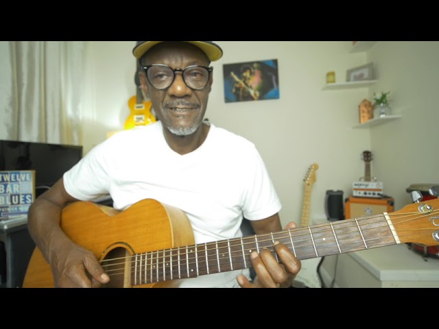Learn blues guitar in 5 minutes. Easiest shape for beginners  pt.1