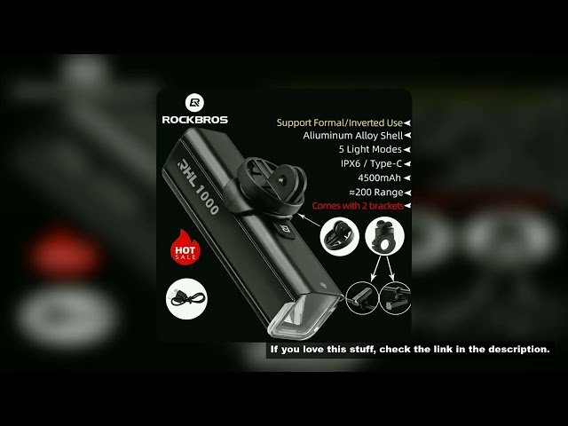 ROCKBROS Bicycle Light Type-C Rechargeable Light  MTB Road Bike Light LED Flashlight IPX6 Cycling Ou