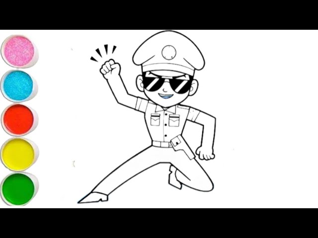 Little singham drawing colour | little Singham 💥🔥drawing | easy little Singham drawing kids