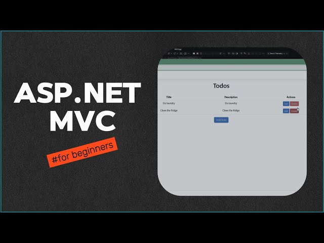 Build a Todo Application with ASP.NET MVC and EF Core | .NET 10 Tutorial