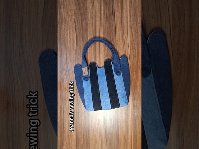 🧵Easy way to sewing stylish patchwork handbag:how to sew patchwork handbag (patchwork idea)#shorts