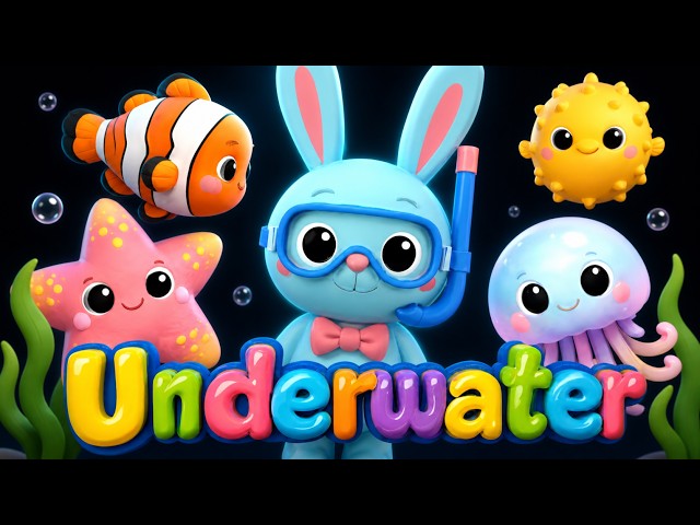 Calm Bunny Underwater | High Contrast Sensory Video for Babies & Toddlers 🐠