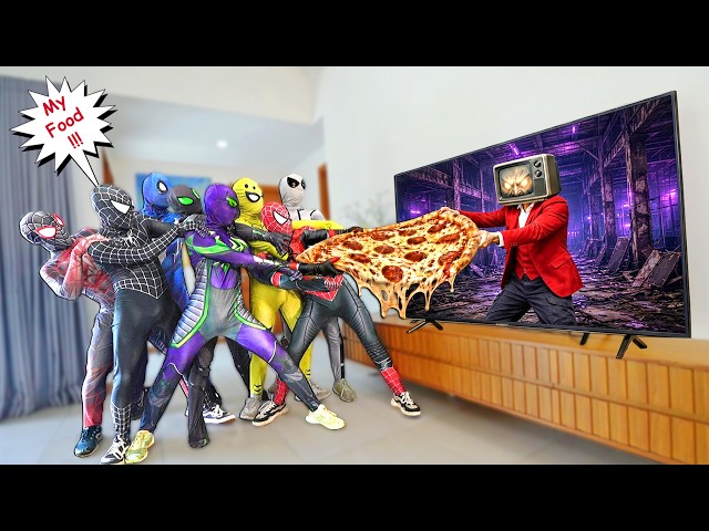 Bros 8 Spider-Man vs Serbian TELEVISION Dancing in SuperHero's Mansion ( Scary Movie Real Life )