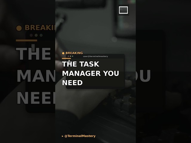 The Task Manager You Need #linux  #system #software