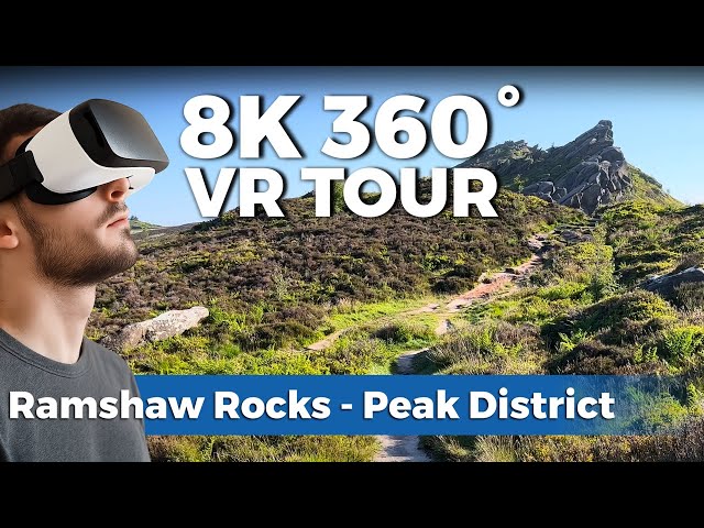 8K 360° VR Tour of Ramshaw Rocks | Early Spring & Sunset | Insta360 X4 | Peak District, England