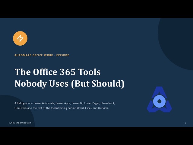 98. The Office 365 Tools Nobody Uses (But Should)