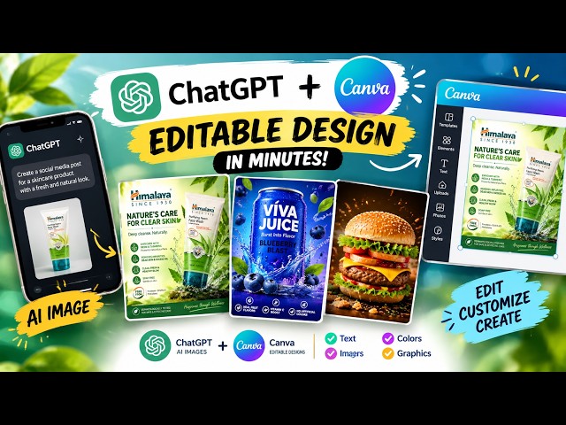 Turn ChatGPT Images into Editable Canva Designs! 🔥 | Canva + ChatGPT Tutorial