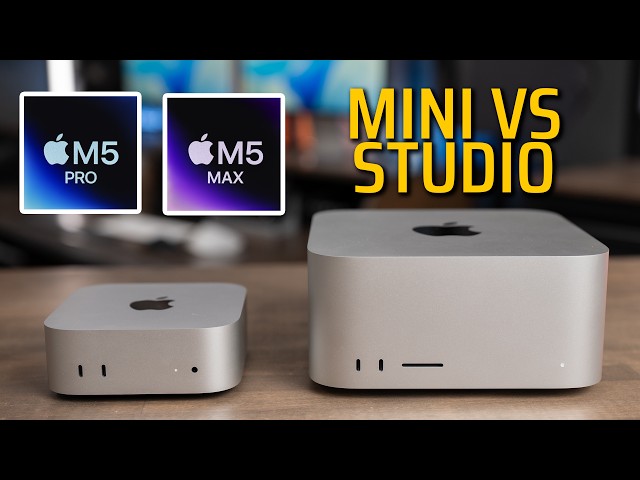 Base M5 Max Mac Studio vs Base M5 Pro Mac mini Tested