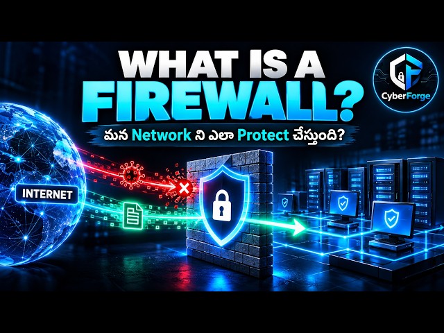 Firewall Explained in Telugu 🔥 | Firewall ఎలా Network ని Protect చేస్తుంది?
