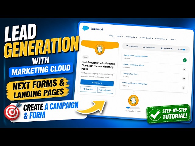 Lead Generation with Marketing Cloud Next Forms and Landing Pages | Create a Campaign and Form