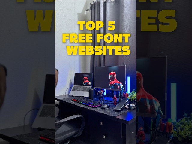 Top 5 free font websites.... #ui #youtubeshorts #youtube #websitedesign #uiux #youtubechannel