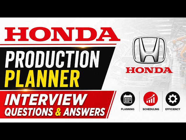 Honda Production Planner Interview Questions and Answers
