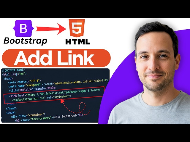 How to Add Bootstrap CDN Link in HTML | How to Use Bootstrap (2026 Step by Step Guide)