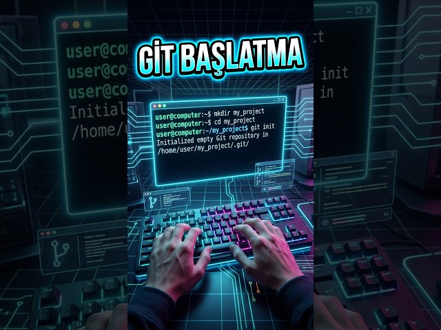 git init ile Yerelden Repo | Push'a Kadar #shorts