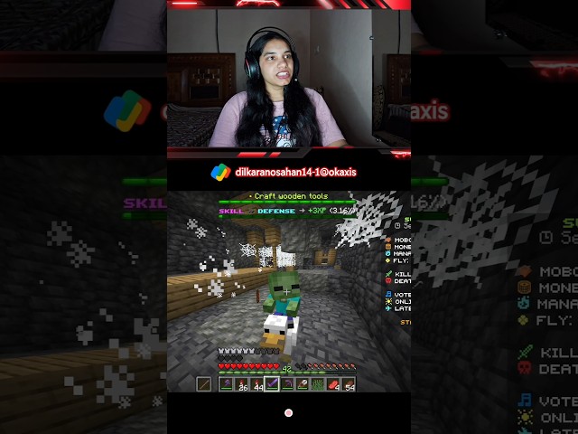 Baby Zombie on the hen chases me in Minecraft Game #minecraft #game #gameplay #reaction #commentary