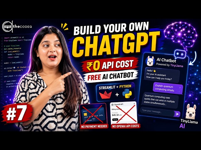 Build Your Own ChatGPT for FREE | TinyLlama + Streamlit Tutorial | No OpenAI API Needed