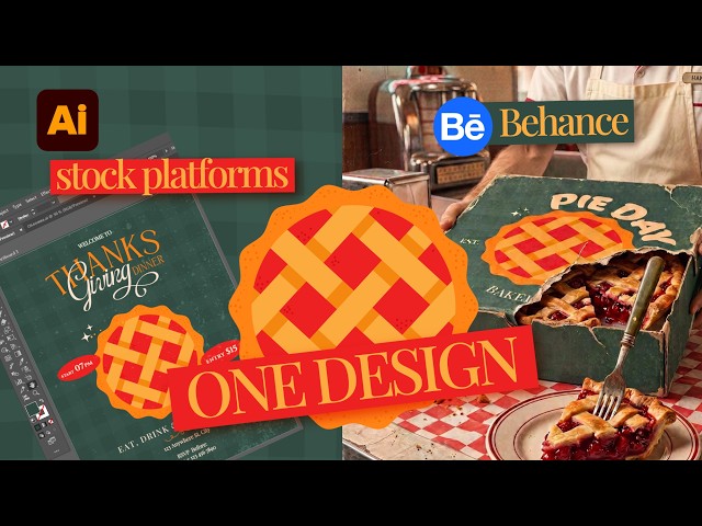 How to Turn One Design into Stock Graphics and a Behance Project.