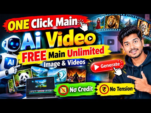AI Video FREE Mein Kaise Banaye | Unlimited Credits 😱 | YouTube AI Video Tutorial 2026