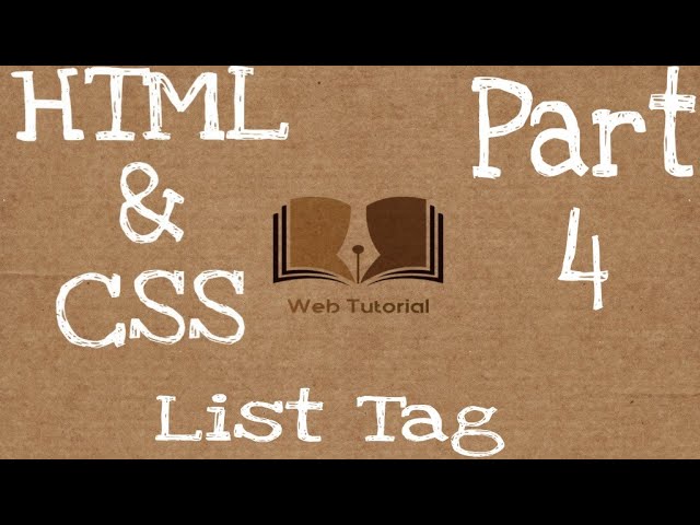 Html and css tutorial for beginners | list tags part -4 | Web Tutorial by Nikhil Koshti