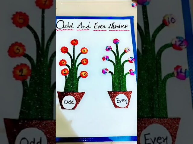 odd and even number pot  grade 3 # math project