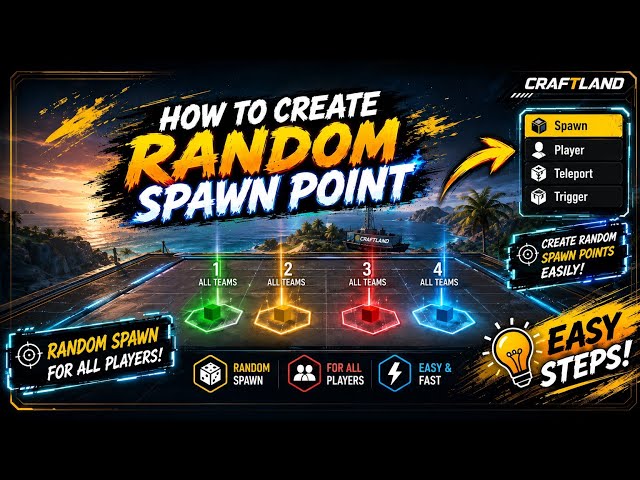 How to Create RANDOM SPAWN POINT in Free Fire Craftland | Random Spawn for All Players