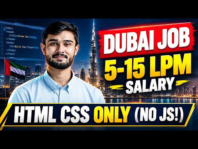 Frontend Job in Dubai — No Backend, No JS!