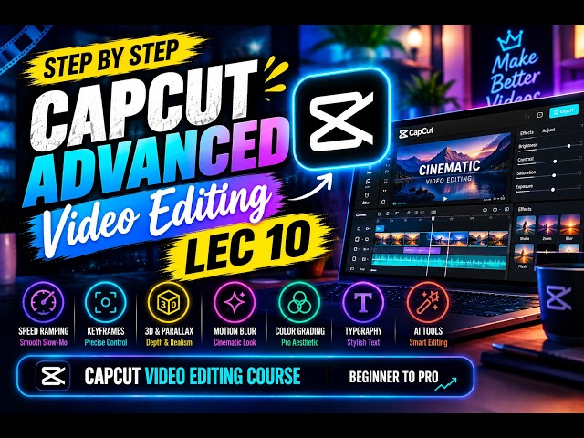 Lecture 10 | Logo Display And Using Ai In Video Editing Tutorial | Capcut Video Editing Full Course