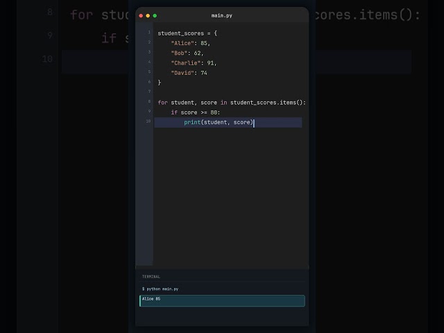 Python Dictionaries with Conditions | for Loop + if Statement | Beginner Python