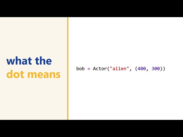 What does the dot mean in Python? (object attributes explained)