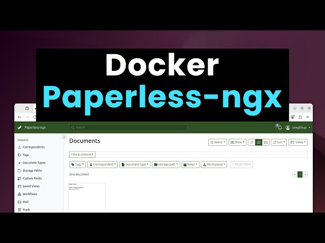 Digitize Paper Docs with Paperless-NGX in Docker
