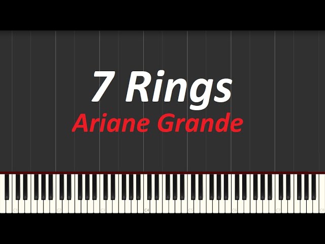 7 Rings Ariana Grande EASY Piano tutorial (Synthesia)