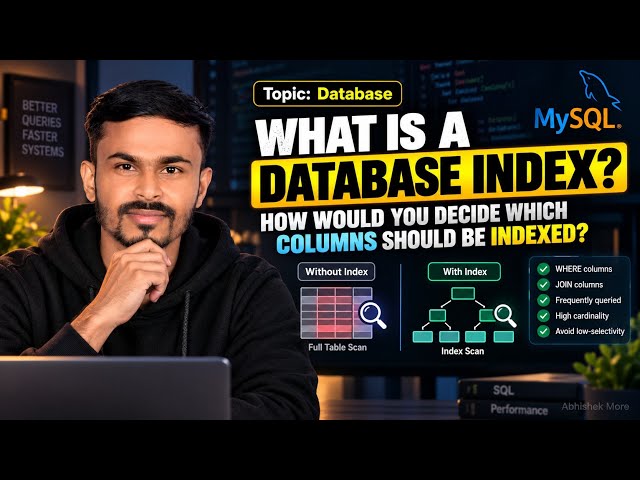 What is a database index? | How would you decide which columns should be indexed?
