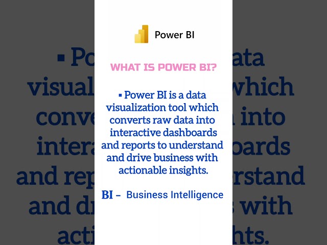 What is Power BI #powerbi #dataanalysis #powerbitutorial
