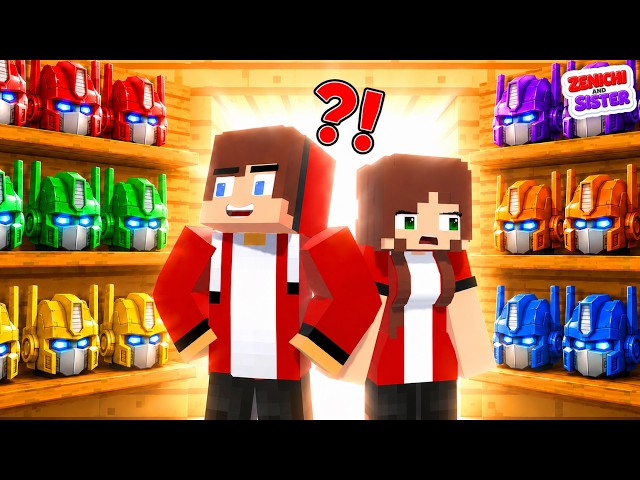 JJ and Sister Found New Transformers Helmets! - JJ x Sister Story - Minecraft Animation