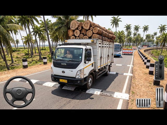 🚛 Mini Truck Timber Load Extreme Speed Breaker Map – BUSSID Indian Traffic Mod