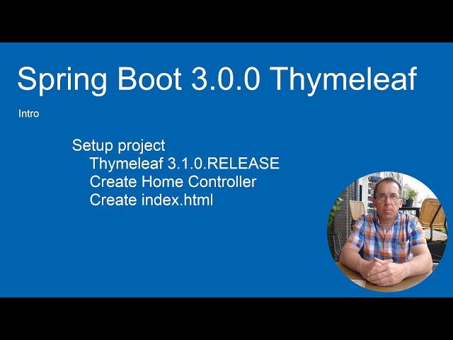 Spring Boot 3.0.0 Thymeleaf